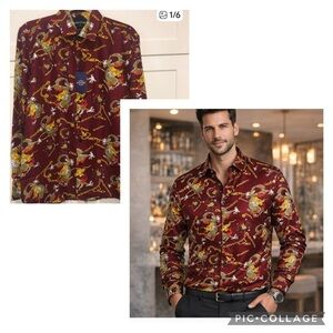 Silver Stone dragon dress shirt